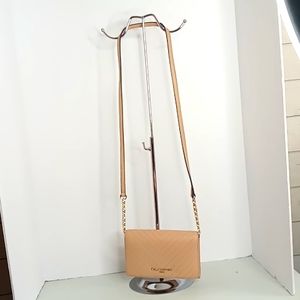 Karl Lagerfeld, Paris - Gigii -Chevron Quilted Leather Mini C/B Bag - Nude Tan